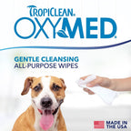 TropiClean dog and cat cleansing wipes for sensitive paws and undercarriages