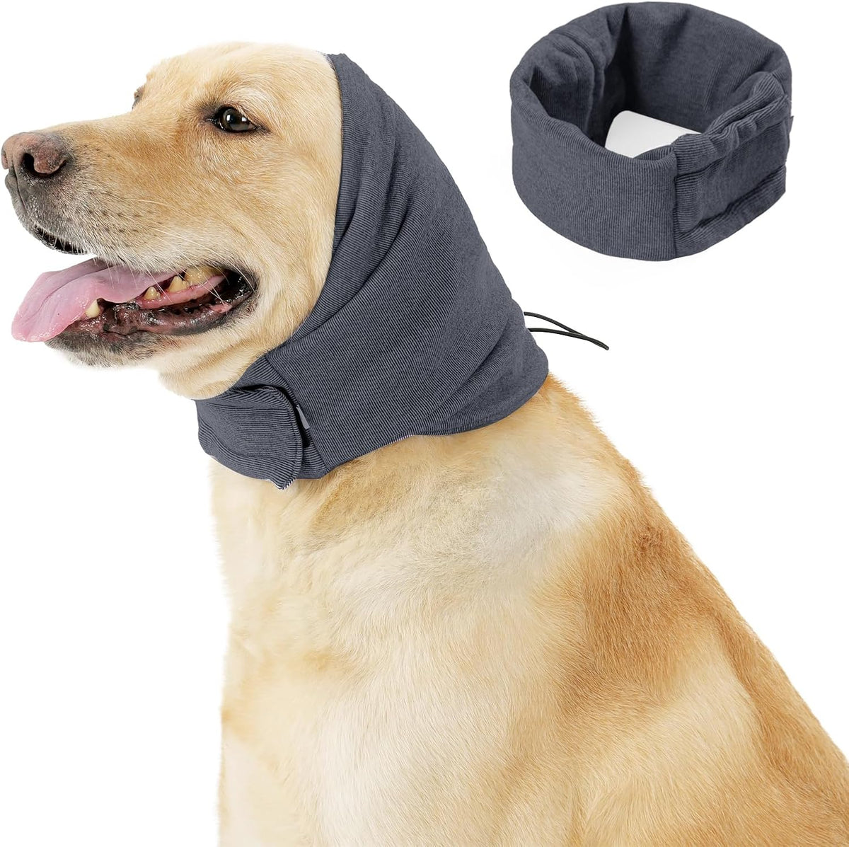 Bzettlba dog and cat calming hat grey color front view for pet anxiety