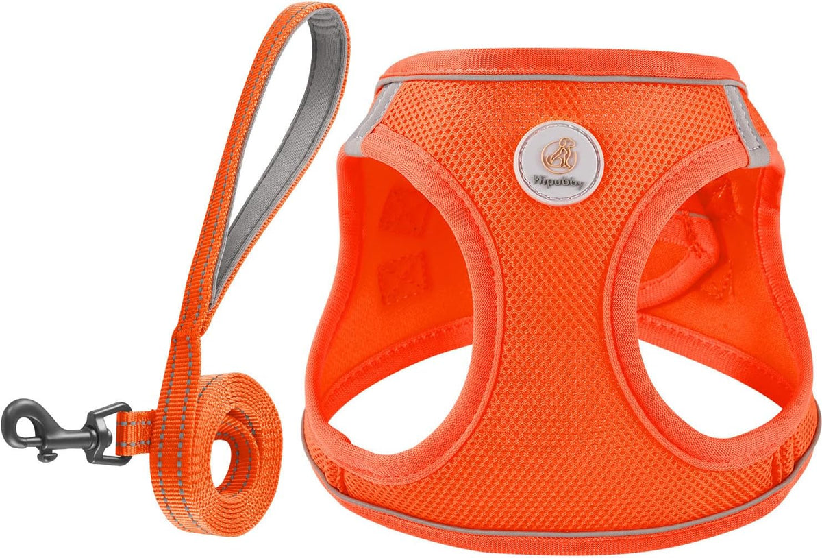 Hipubby Dog Harness and Leash Set, No Pull Soft Mesh Puppy Harness for Small Medium Dogs, Cats - Step in Reflective Breathable Lightweight Vest Harness for Walking, Training - Pink, XS - Image 10