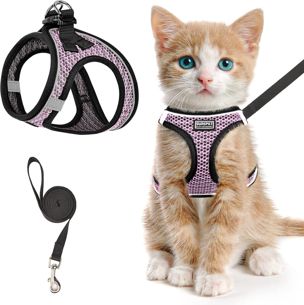 Cat Harness and Leash for Walking Escape Proof, Adjustable Kitten Vest Harness Reflective Soft Mesh Puppy Harness for Outdoor, Comfort Fit, Easy to Control (Blue, XS) - Image 12