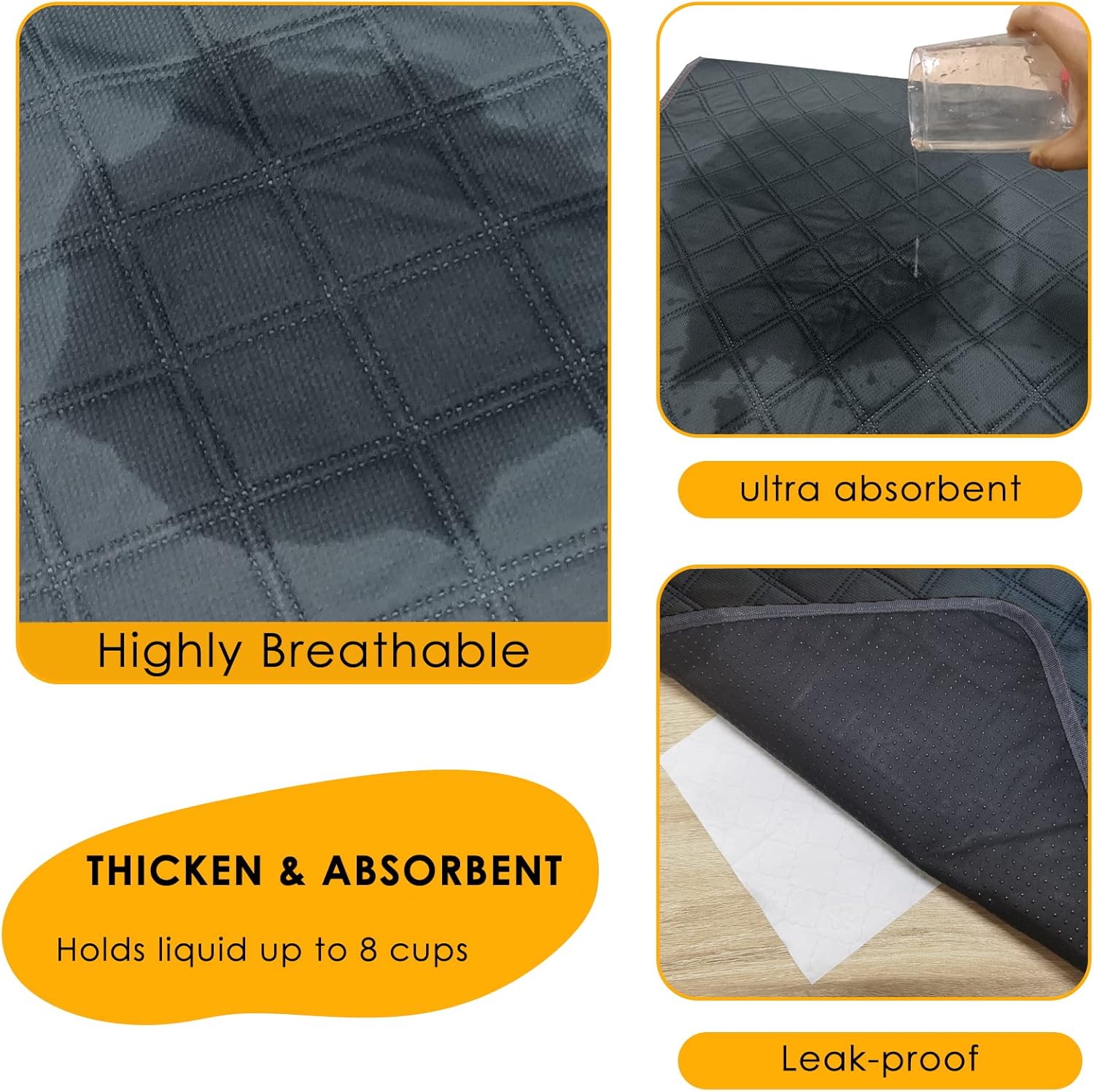 Anti-slip bottom of Mooydee small animal cage liners