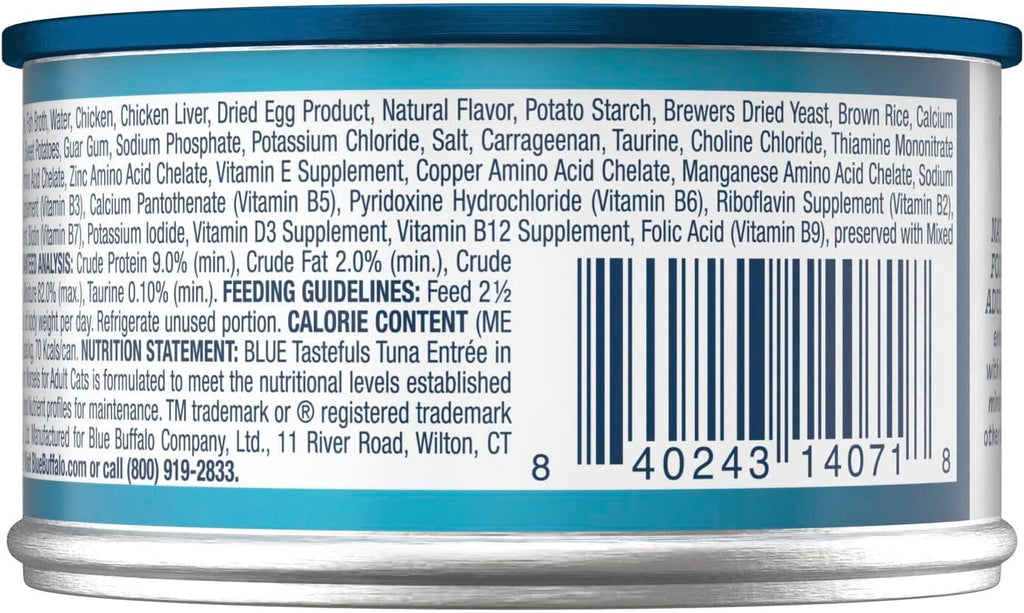 Blue Buffalo 3 Ounce cat food cans 4 pack packaging