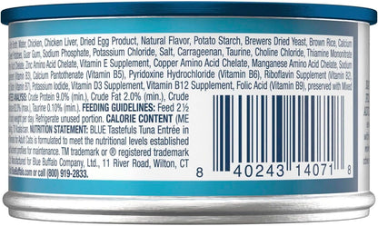 Blue Buffalo 3 Ounce cat food cans 4 pack packaging
