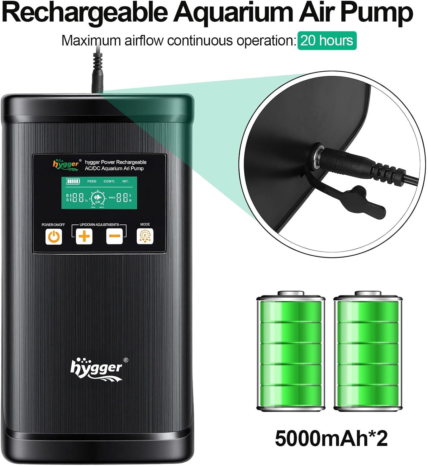 Hygger air pump kit components including tubing and check valves