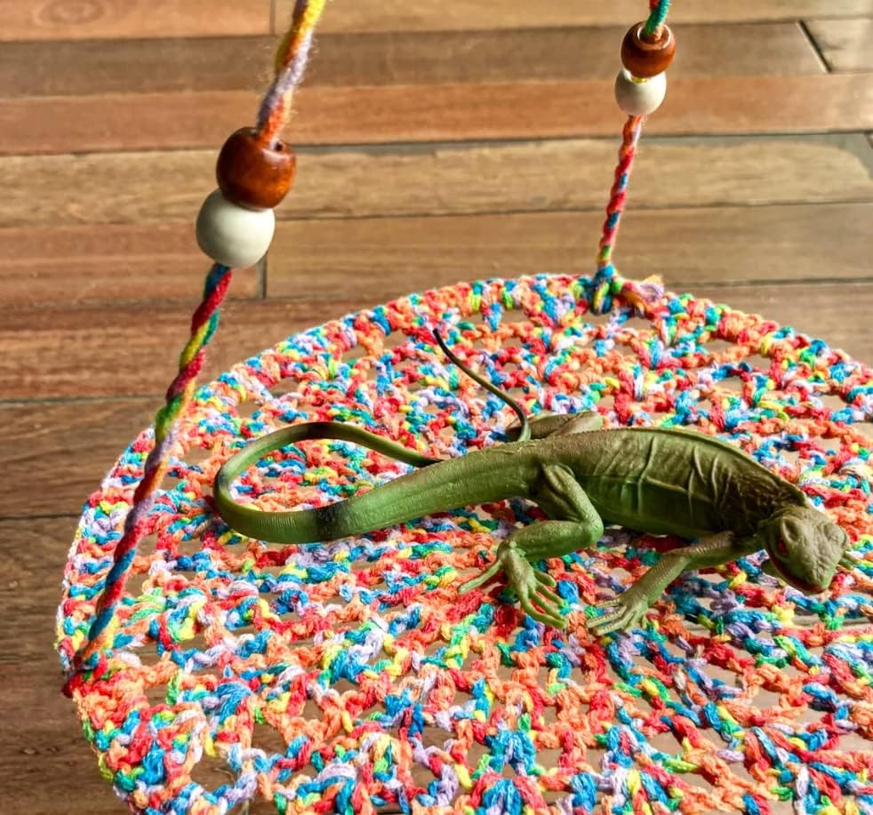 Small animal swing bed for bearded dragons in cage