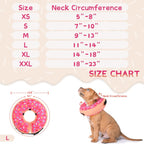Supet lightweight blow up dog cone collar in use during mealtime.