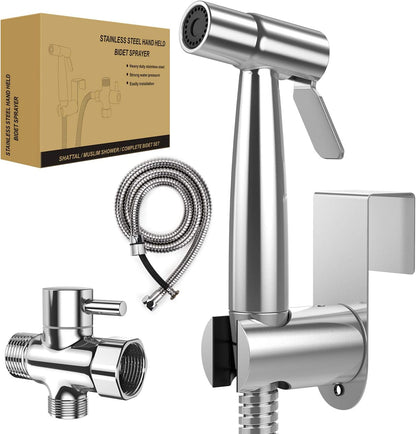 Yawenner Handheld Bidet Sprayer front view stainless steel