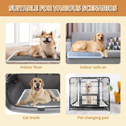 Four sided leakproof barrier protection showcase on the extra large dog pads.