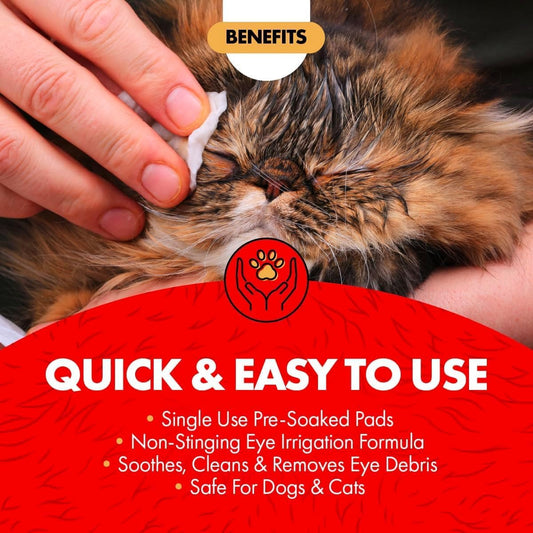Miracle Care sterile pet eye wipes packaging label details