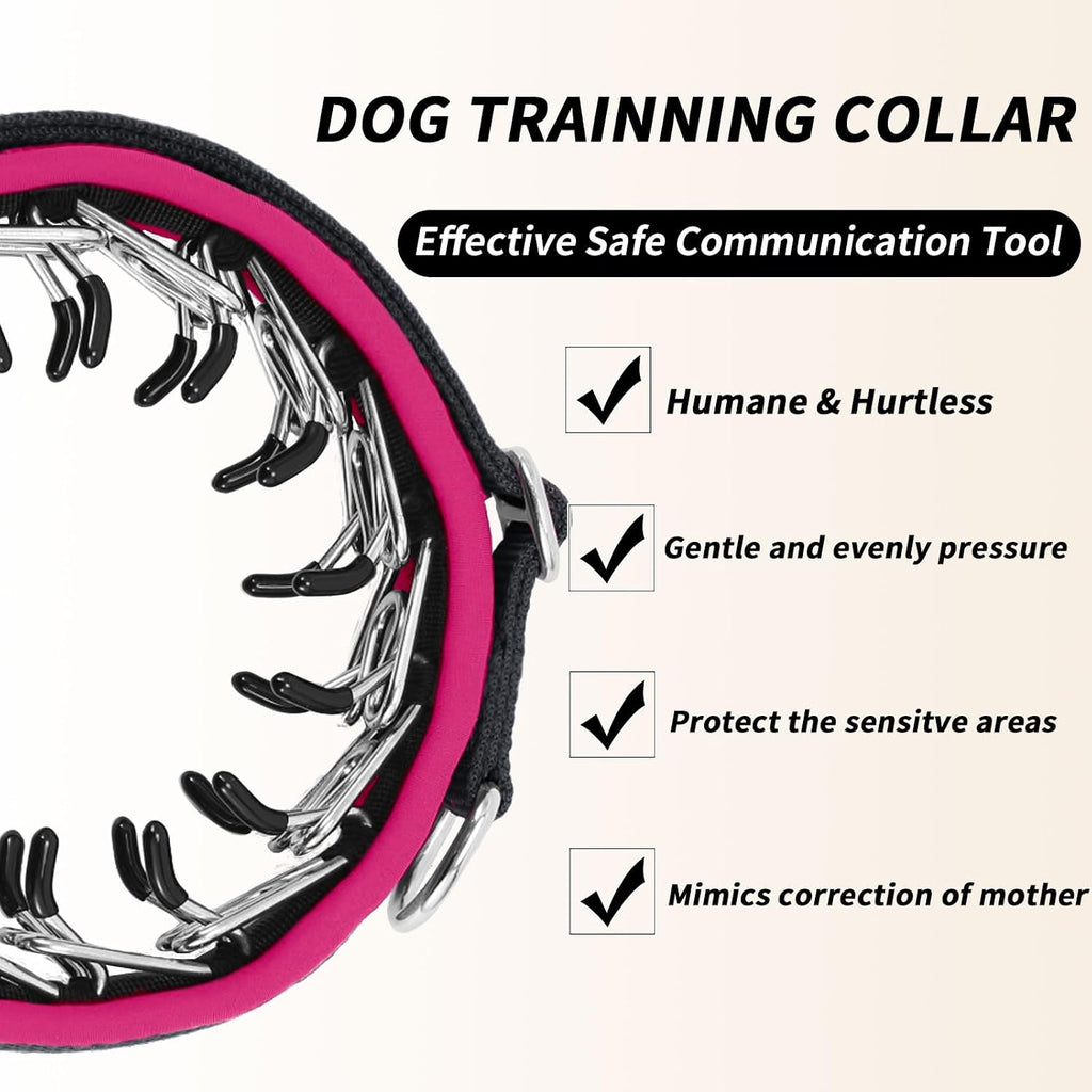 Close up of soft neoprene padding on Anglevate dog collar