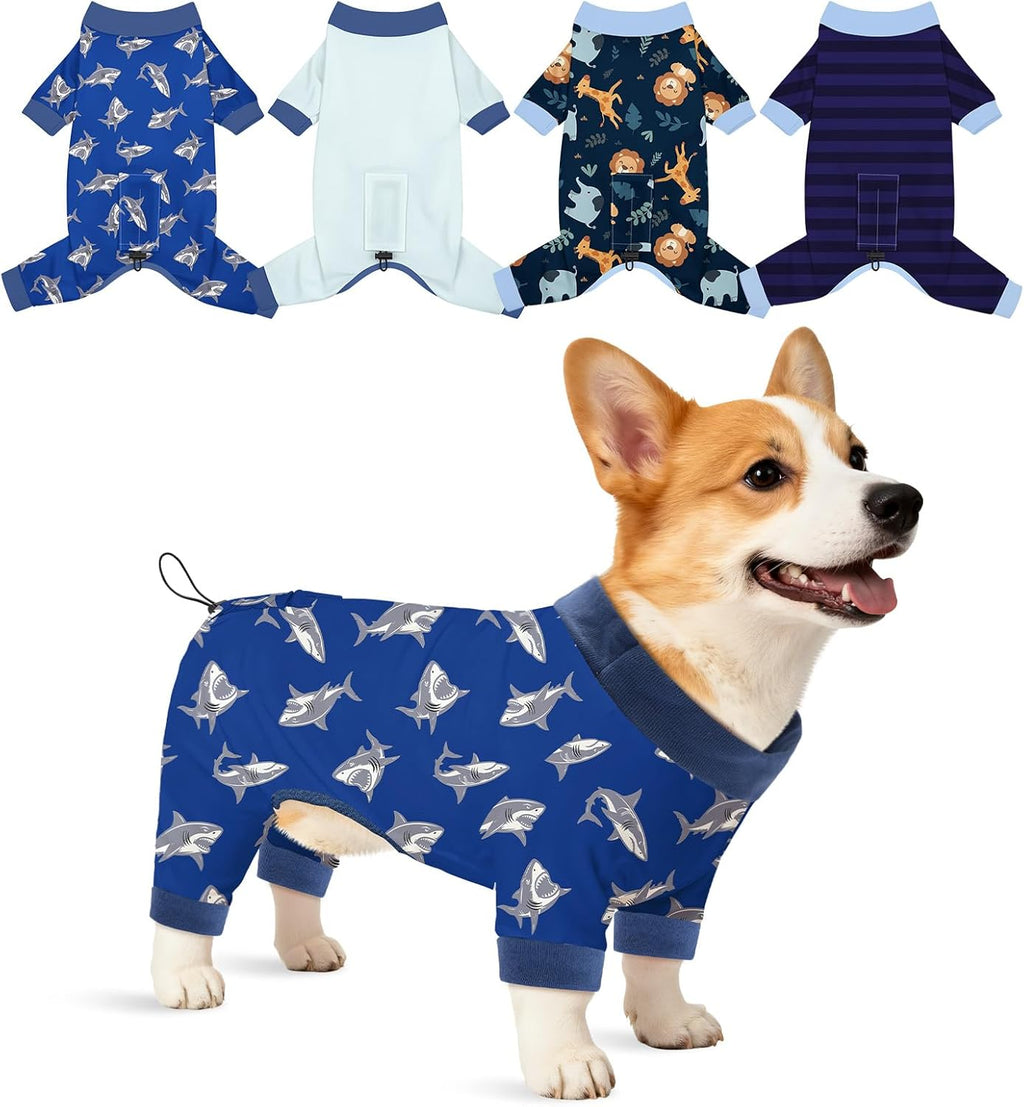 Glittme 4 Pack Dog Pajamas for Small Dogs Girl Boy, Soft Stretchy Puppy Onesies Jumpsuit, Breathable Pet Pjs Clothes for Sleeping & Anti-Shedding, Cute Doggy Apparel Vest - Image 10