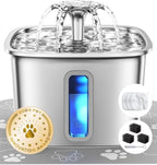 Veken Innovation Award Winner Stainless Steel Cat Water Fountain, 108oz, C1 - Image 1