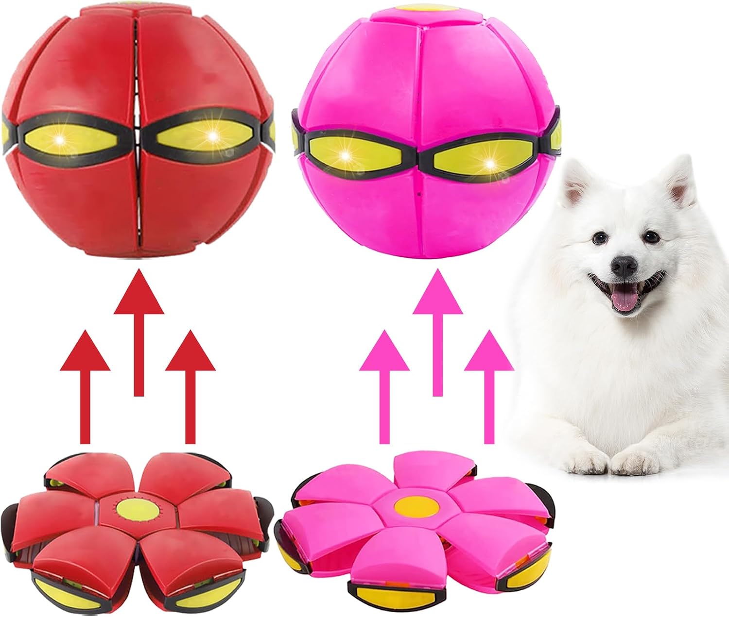 2PCS Dog Flying Disc Toy, Pet Toy Flying Saucer Ball with 3 Light for Dogs, Dog Toy Outdoor Toy Doggy Disc Ball, Outdoor Games - Image 11