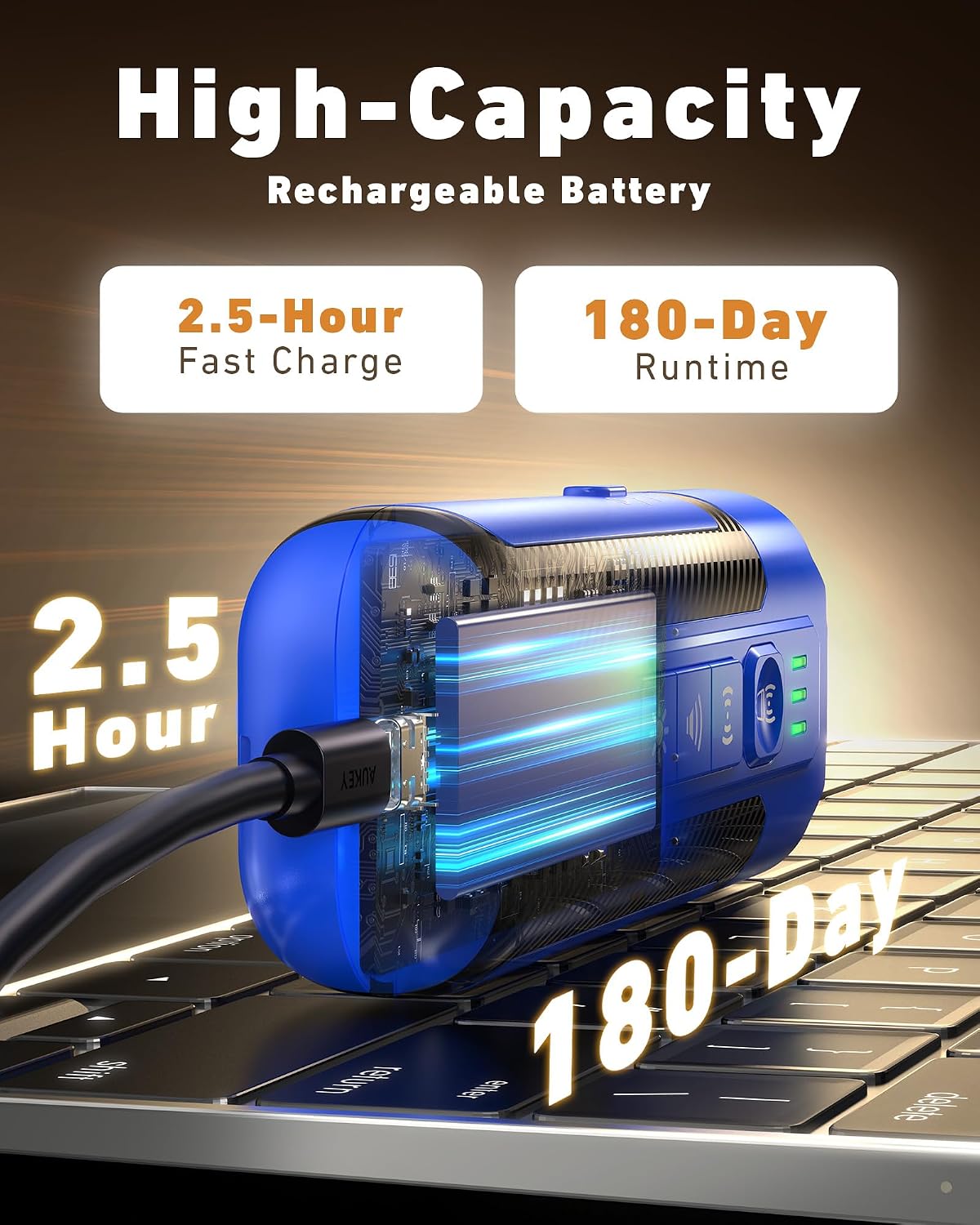 Side profile of Tuituita rechargeable no bark device