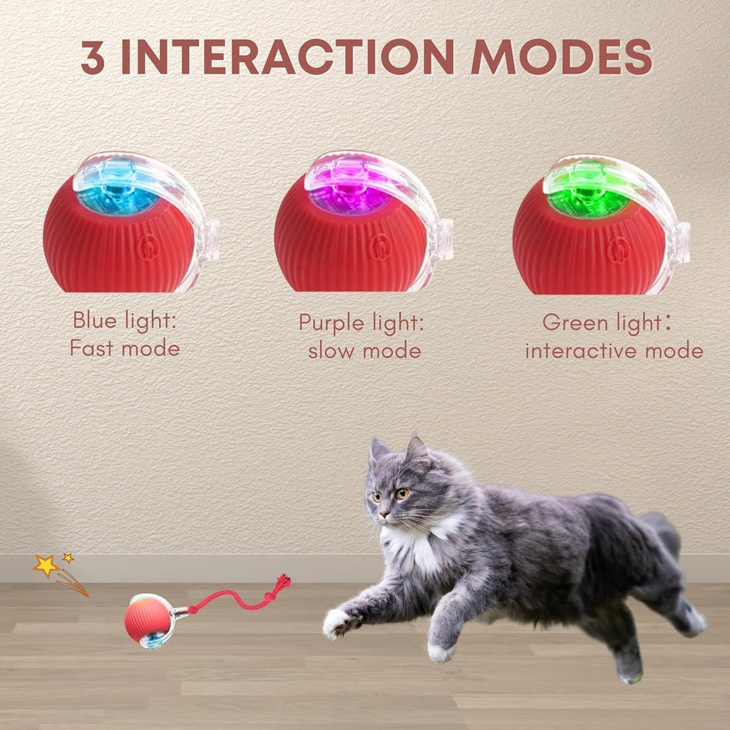 Rechargeable smart cat toy featuring obstacle avoidance sensor and silicone texture