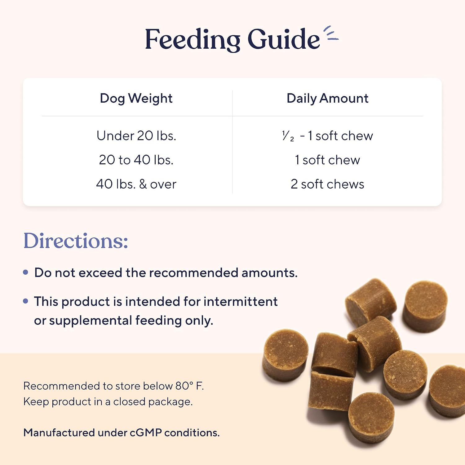 Close up look at the texture of Pawfy anti yeast immune support dog supplements