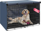 Seiyierr Dog Crate Cover - Kennel Covers Fit for 24 Inch Dogs Crate, Double Door Polyester for Wire Puppy Cage Indoor Outdoor Protection, Grey - Image 9