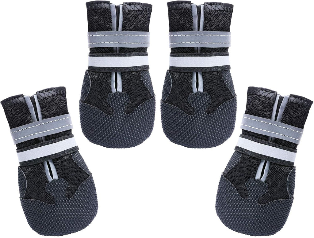 Dimicoo breathable mesh dog boots front view for medium large dogs