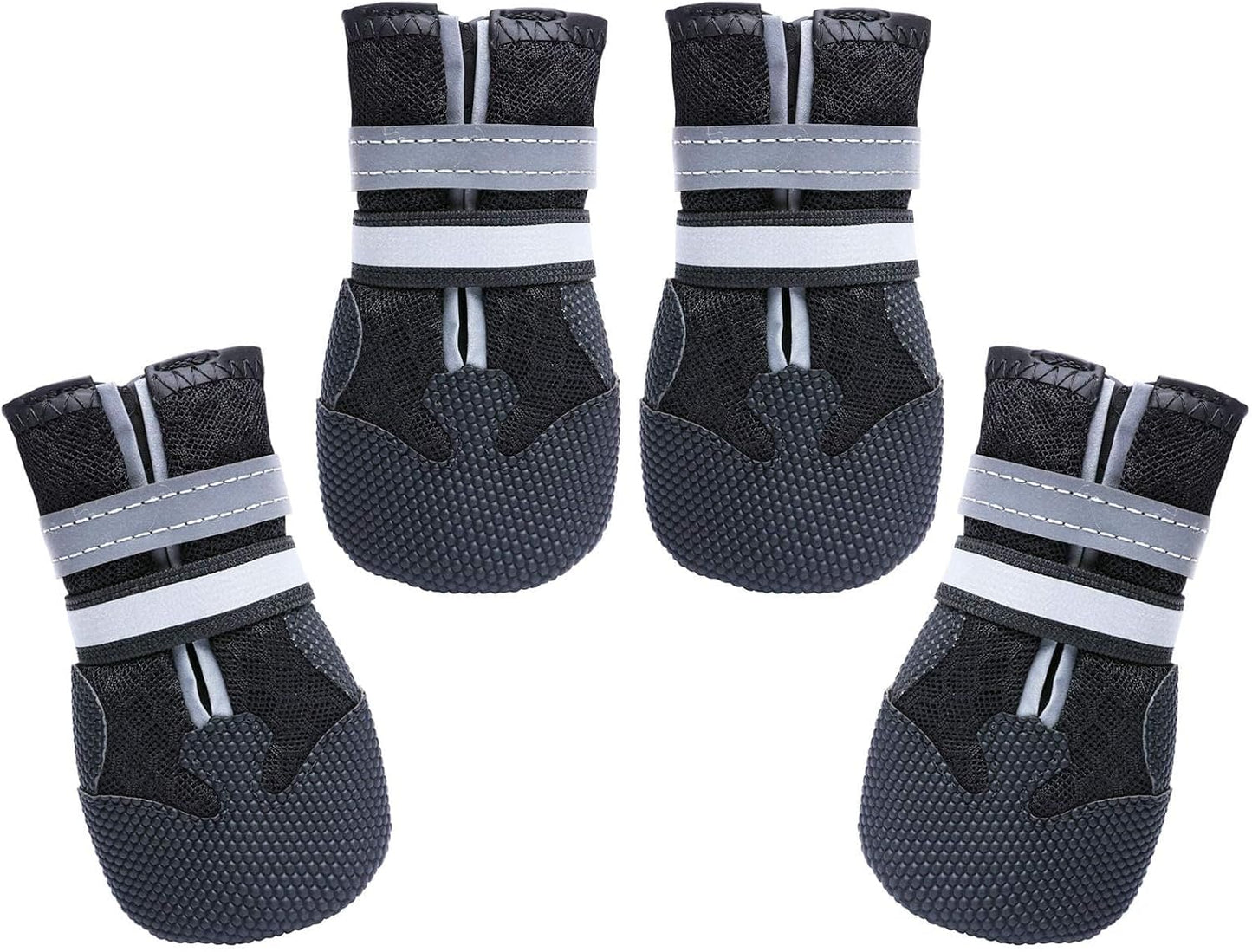 Dimicoo breathable mesh dog boots front view for medium large dogs