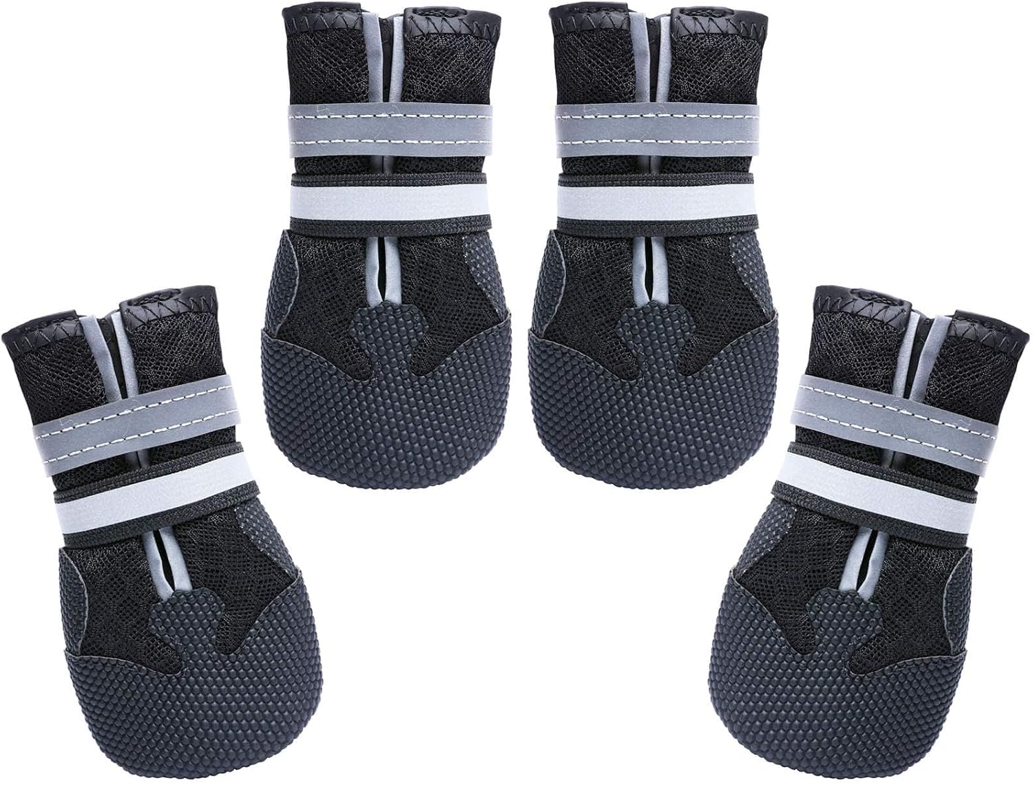 Dimicoo breathable mesh dog boots front view for medium large dogs