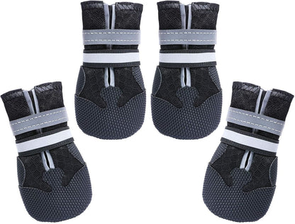 Dimicoo breathable mesh dog boots front view for medium large dogs