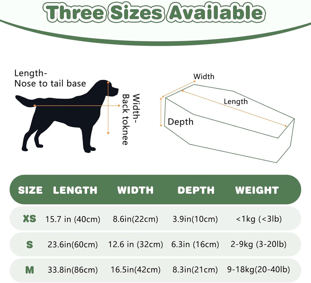 Efulycozyy medium size pet caskets for dogs personalized with text drawings.