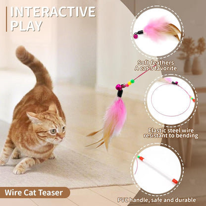 Kitten playing inside the iCAGY colorful multi-colored collapsible play tunnel