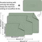 OHMO BPA free rubber litter mat showing flexible and durable material