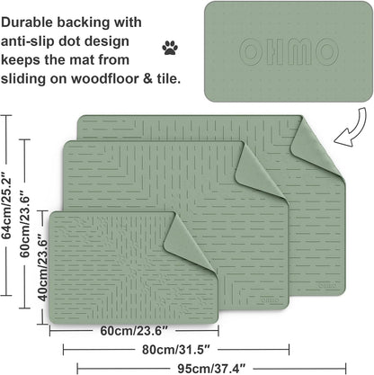 OHMO BPA free rubber litter mat showing flexible and durable material