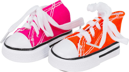 Bonka Bird Toys mini sneakers stuffed with treats for bird foraging