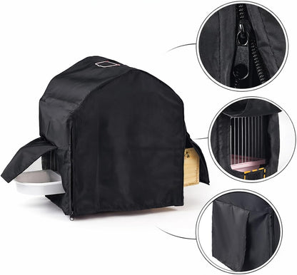 Marsrut winter birdcage case draped completely over a parrot habitat for night sleep