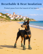 Solowinner breathable silicone dog boots with velcro strap