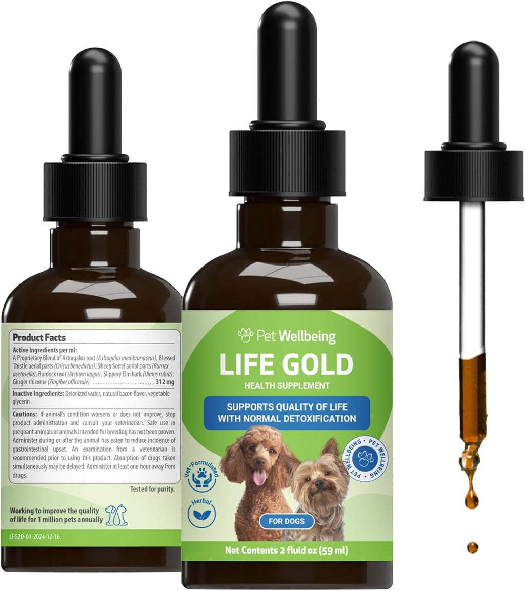 Pet Wellbeing Life Gold for Dogs - Supports Detoxification & Immune System Health with Astragalus & Sheep Sorrel - NASC Certified & Vet-Formulated - 4 oz Liquid Formula - Image 10
