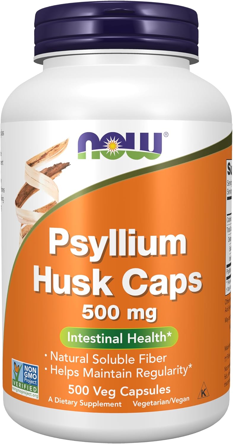 NOW Supplements, Psyllium Husk Caps 500mg, Intestinal Health*, 200 Veg Caps - Image 9