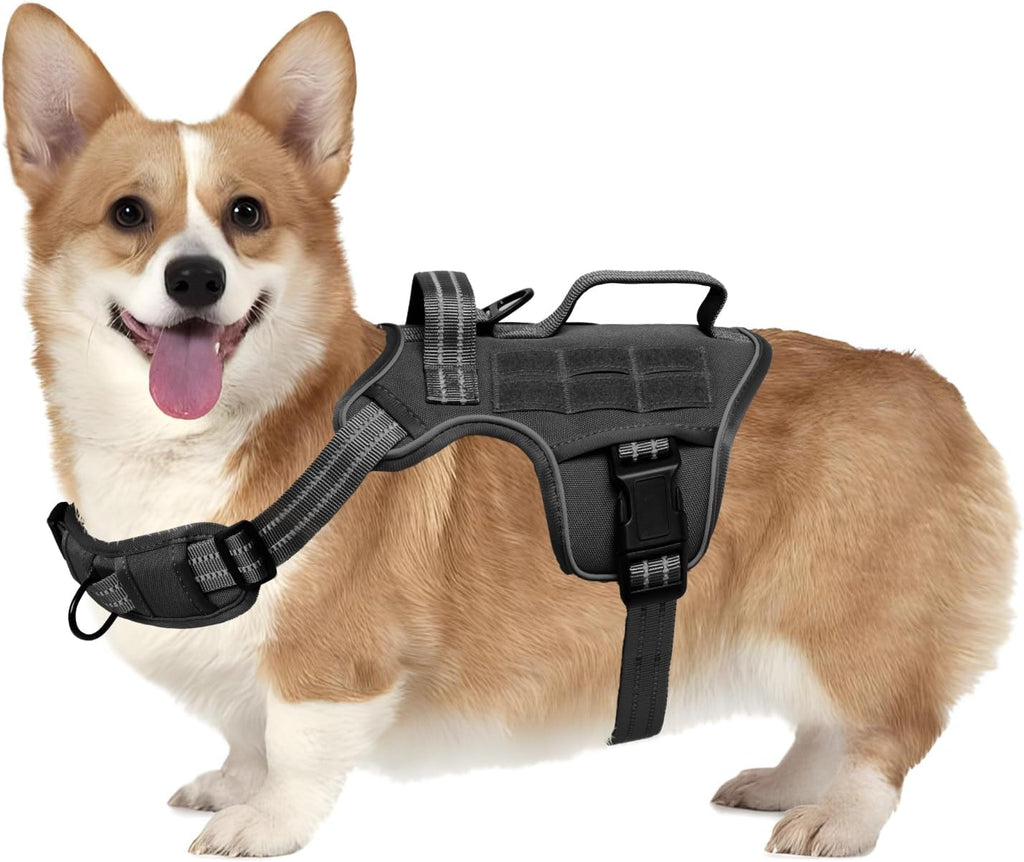 Dog Harness for Large Dogs Heavy Duty, Tactical No Pull Dog Harness with Molle System, Easy On and Off Service Dog Vest, Breathable Padded, Adjustable Reflective Pet Vest for Walking Hiking Training - Image 14
