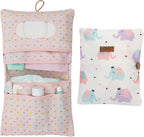 Hamur Home baby diaper bag organizer front view with elephant pattern