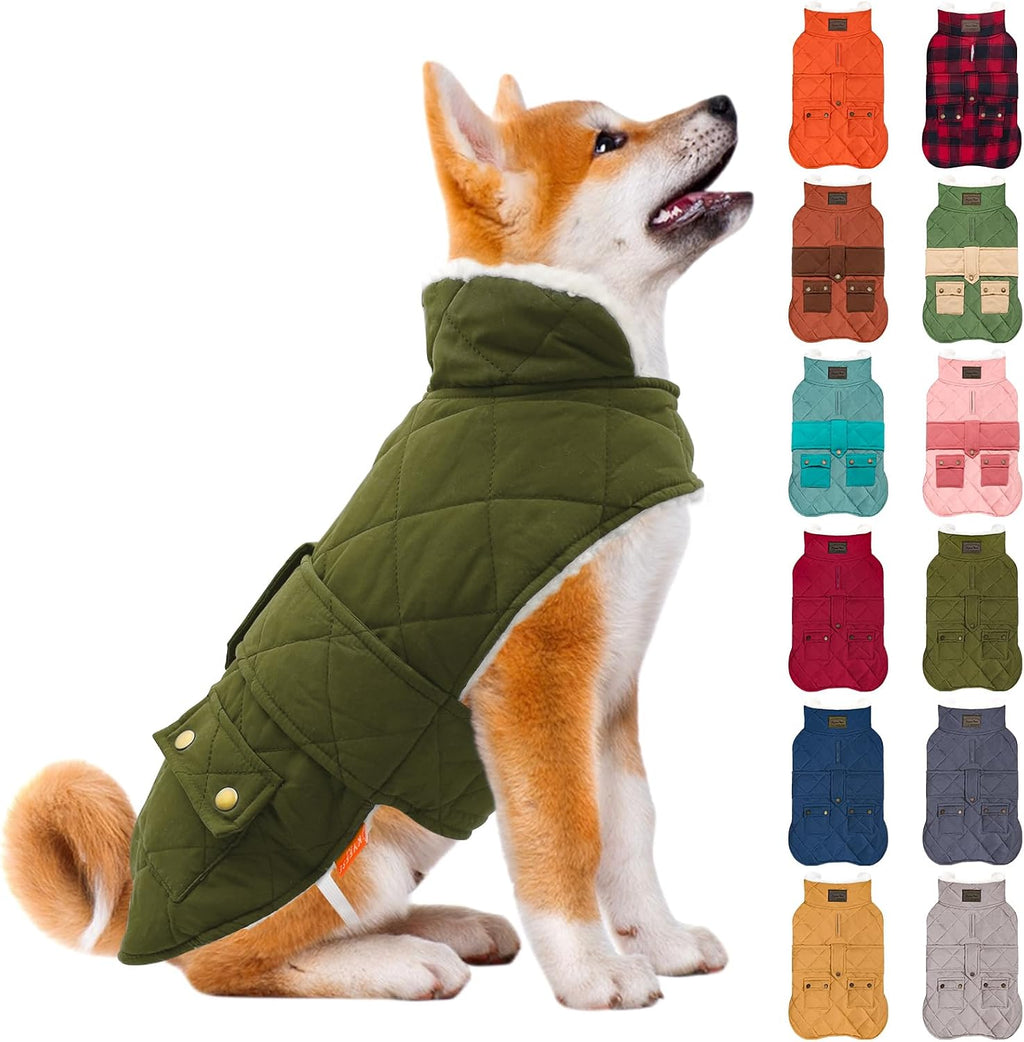 KYEESE Dog Coat Warm Pets Clothes for Cold Weather Soft Pet Sweater with Leash Hole Thick Pet Winter Puffer Coat with Pocket Windproof Dogs Jacket with Fleece Lined Waterproof Dog Coats for Large Dogs - Image 15