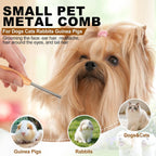 Close up of Hop pet comb stainless steel teeth