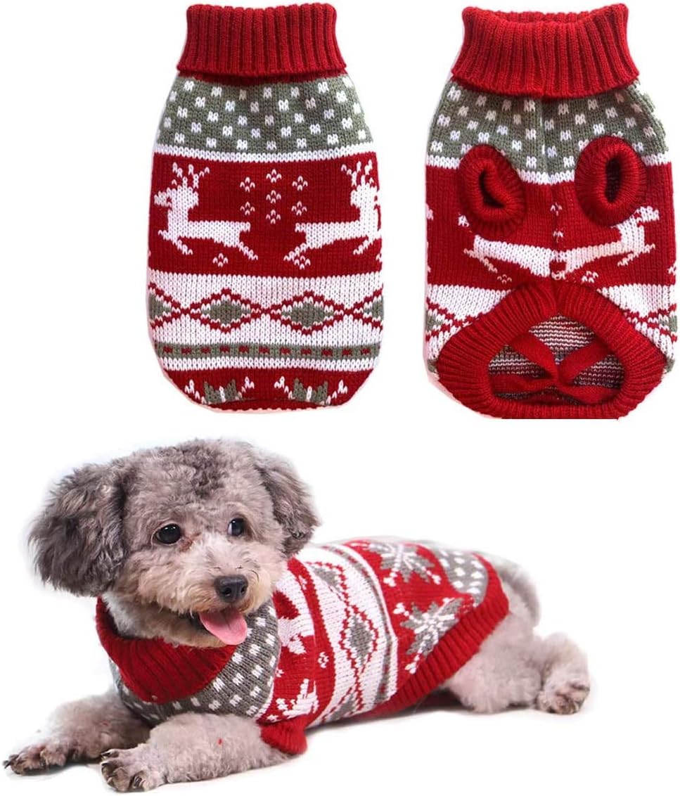 Vehomy 100 percent acrylic warm pet clothing folded flat view