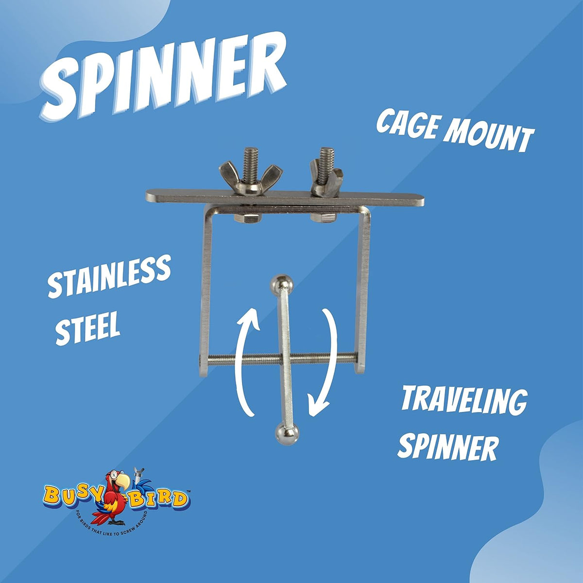 Durable metal parrot puzzle toy for African Grey and Cockatoo