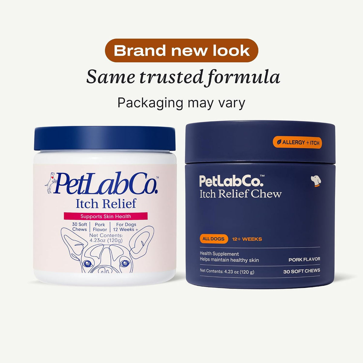 PetLab Co. dog anti itch soft chews showing product packaging details