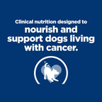 Premium veterinary diet wet dog food for canine cancer patient care.