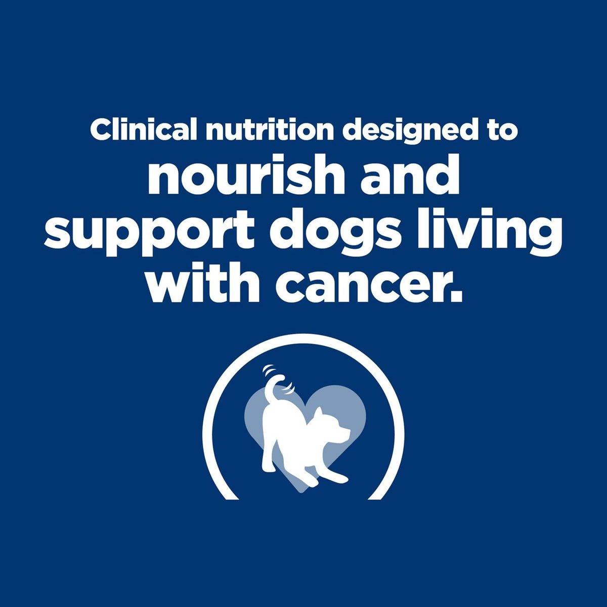 Back packaging label of Hill's Prescription Diet ONC Care dog food showing ingredients and feeding guide