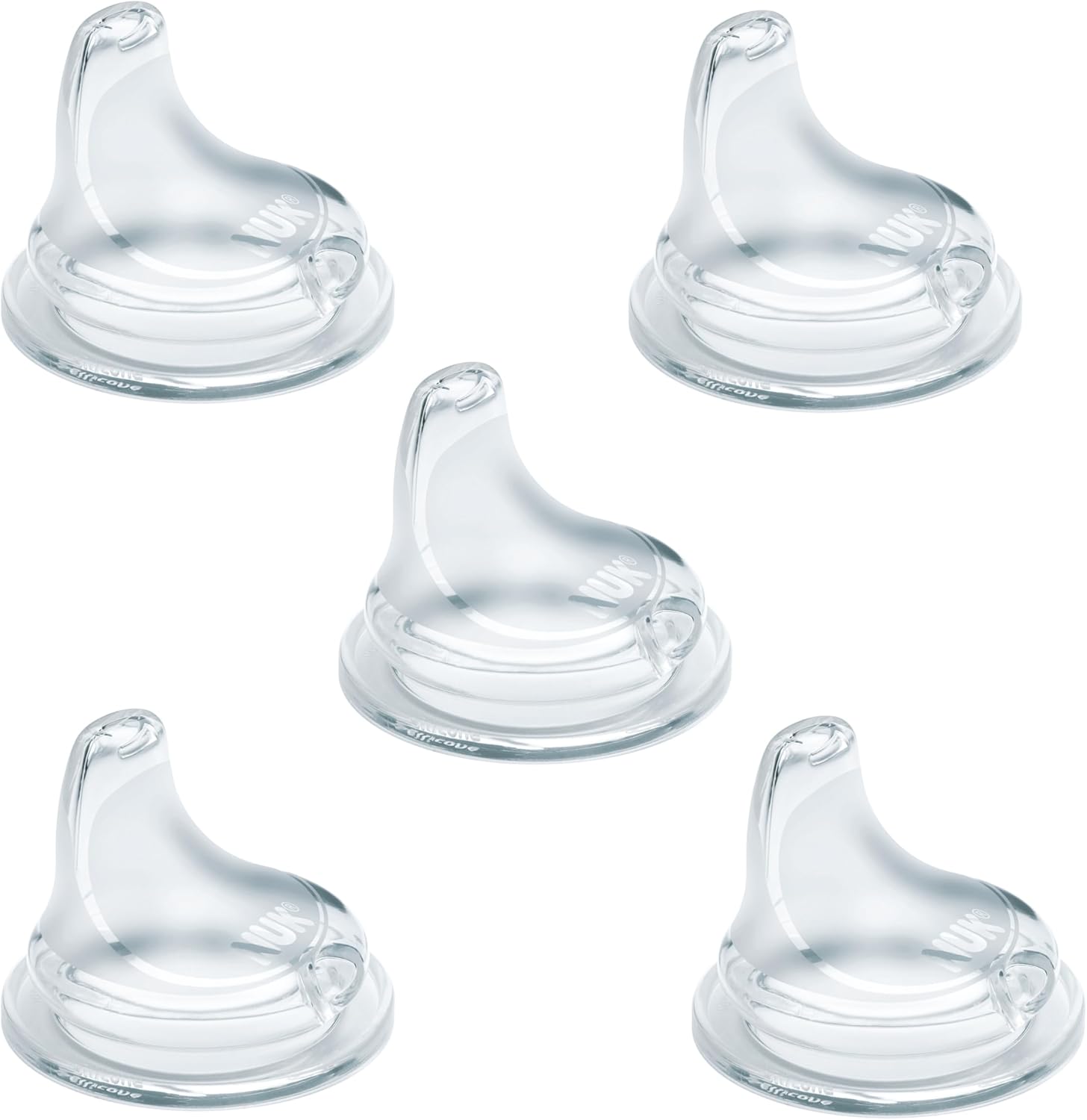 NUK replacement silicone spout pack of five front view