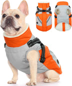 FUAMEY Dog Winter Jackets for Small Dogs,Dog Coat with Harness Built in,Waterproof Dogs Snowsuits Warm Pet Jacket Zip Up Fleece Cold Weather Coats Reflective Puppy Vest with Pocket Green XS - Image 11
