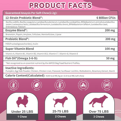 Nature Target premium pet gut health supplement with 12 probiotic strains
