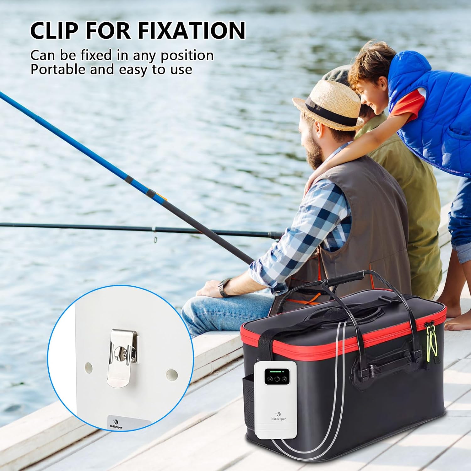 White Fishkeeper air pump isolated on clean background