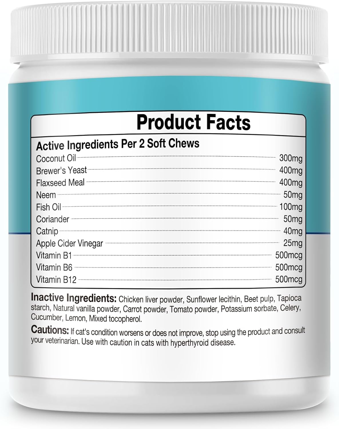 Daily skin and coat support soft tablets for all cat breeds