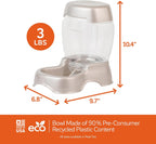Petmate Pet Cafe Feeder wide-mouth hopper being detached for easy cleaning and refilling