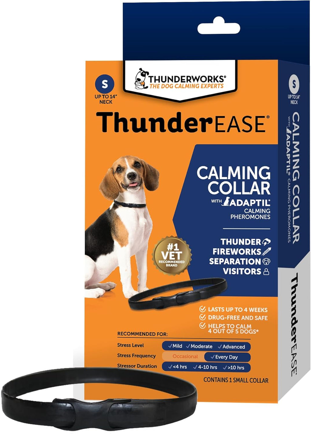 USA imported ThunderEase dog collar packaging showcasing the single pack variant